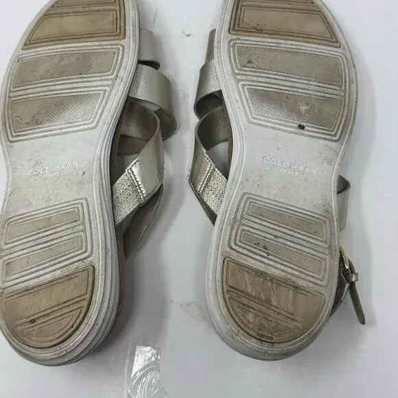 Cole Haan Original Grand Gold Metallic Leather Strappy Sandals Women’s Sz 8.5 - Picture 5 of 7